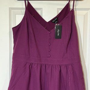 City Chic V-neck Peplum Top - Spaghetti Strap Tank